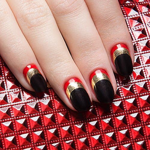 Blulu 576 Pieces French Manicure Nail Stickers Strips, Self Adhesive Nail Sticker Tips for Manicure Decoration DIY Tools (Moon Shape Design, 576 Pieces) - Image 6