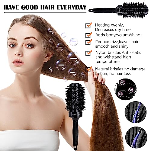 6pc Ceramic Ion Boar Bristle Vented Round Blow Drying Brush Set - Image 2