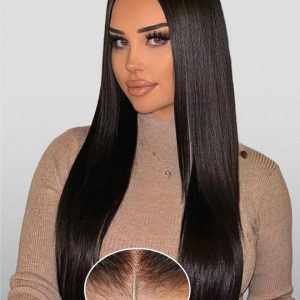 20 Inch 180% Density Glueless Straight Lace Front Human Hair Wig for Women