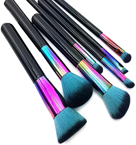 7-Piece Premium Synthetic Gradient Makeup Brush Set with Bucket for Foundation, Powder, Concealer - Image 4