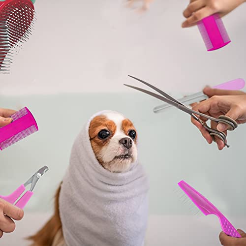 7 Piece Small Rabbit Grooming Kit with Nail Clippers and Pet Hair Remover - Adjustable Ring Strap - Image 3