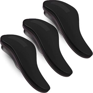 79STYLE Black 3 Piece Detangling Brush Set for All Hair Types Smooth Glide 7.4 Inch