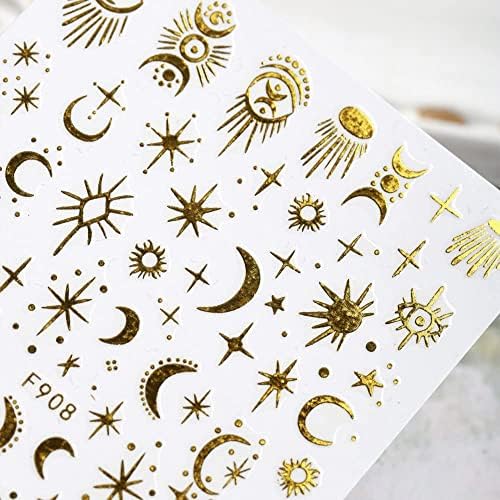 8 Sheets Gold Snake Nail Stickers 3D Bronzing Rose Eyes Heart Nail Art Decorations Self-Adhesive Stickers for Acrylic Nail Art Decals Women Nail Accessories Nail Supplies - Image 6