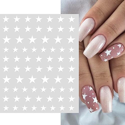 8 Sheets Star Nail Art Stickers Star Nail Charms for Acrylic Nails 3D Self Adhesive Nail Decals Manicure Accessories for Women Girls DIY Nail Art Design - Image 4