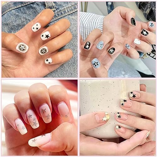 8 Sheets Star Nail Art Stickers Star Nail Charms for Acrylic Nails 3D Self Adhesive Nail Decals Manicure Accessories for Women Girls DIY Nail Art Design - Image 7