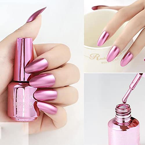 8ml Quick Dry Mirror Effect Chrome Metallic Nail Polish for Long Lasting Glossy Finish - Image 2