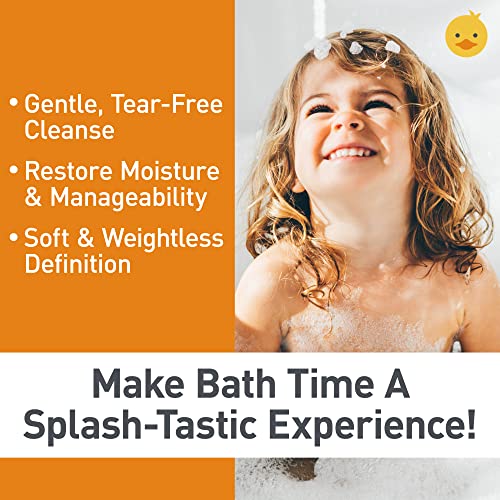8oz Kids Shampoo + Body Wash, 8oz Conditioner, and 8oz Hair Gel Set, All Hair Types, Moisturizer, made w/ Aloe, Sea Botanicals & Honey that reduces Frizz, increases Moisture Content & Manageability for Smooth & Silky Hair-Citrus Medley - Image 2