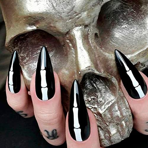 8Sheets Halloween Luminous Nail Stickers for Nail Art, Glow in The Dark Halloween Nail Decals 3D Self Adhesive Nail Art Supplies Halloween Candle Joint Butterfly Nail Designs Sparking Nail Decoration - Image 3