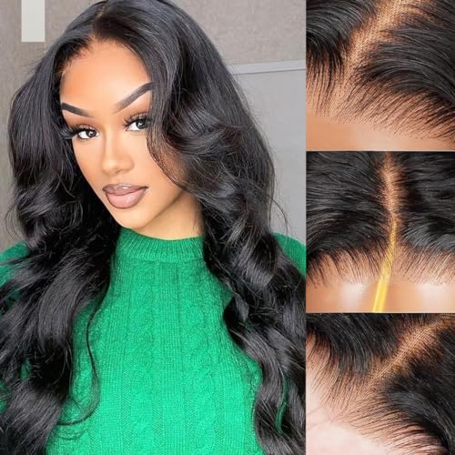 8x5 Wear and Go Glueless Wig 22inch Glueless Wigs Human Hair Pre Plucked Pre Cut HD Lace Front Wigs Human Hair 180% Density Body Wave Lace Frontal Wig