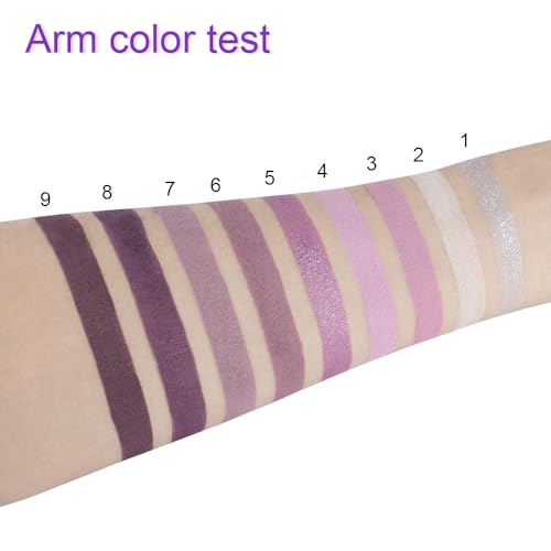 9-Color Purple Pink Eyeshadow Palette, Highly Pigmented Long-Lasting Waterproof Shades - Image 3