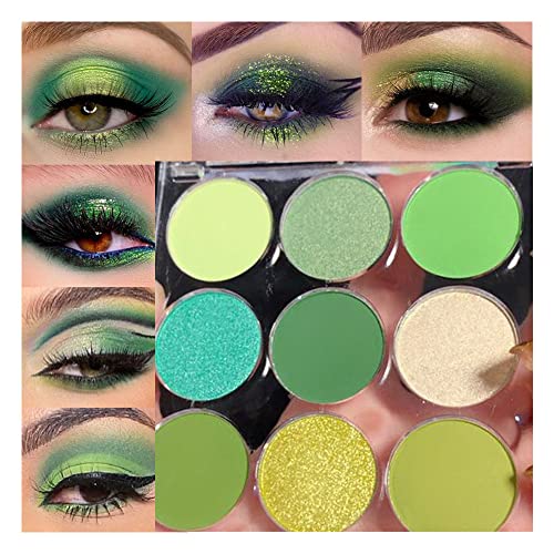 Vibrant Matte Shimmer 9-Pan Eyeshadow Palette, High Pigment Eye Makeup Primer, Rich Colors