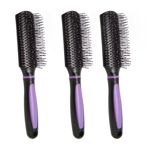 9 Row Classic Styling Brushes Detangling Hair Brush 9 Row Cushion Brush Hair Styling Brush for Blow Drying Styling Long Short Thick Thin Curly Straight Wavy All Hair Types