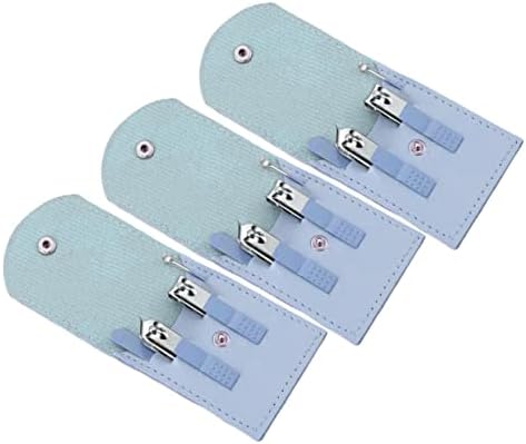 9 Sets Nail Cutter for Men Fingernail Clippers for Men Pedicure Kit Nail Tool Travel Kit Empujador Cleaning Kits Nail Kits Leather + Carbon Steel Major Nail Scissors Man - Image 6
