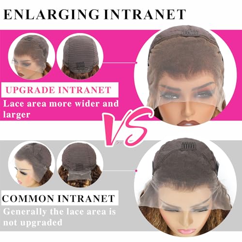 Aaliweya Highlight Lace Front Wigs Human Hair 4/27 Ombre 13x4 Body Wave Lace Frontal Wig for Women 180% Density Glueless Honey Blonde Wig Full and Thick Super Soft 26 inch - Image 3