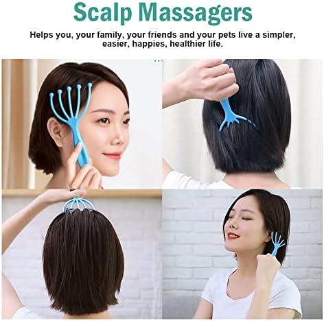Abnaok Scalp Massager and Shampoo Brush, Protable Hand Held SPA Head Massager for Deep Relaxation & Stress Reduction in The Office Home, Shower Hair Brush for Women Men Kids - Image 5