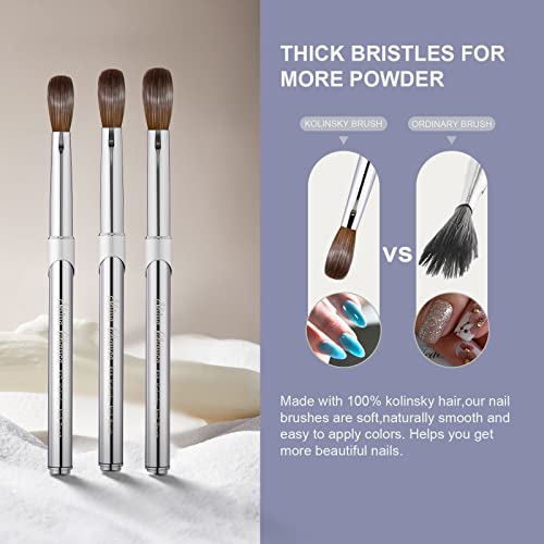 Pure Kolinsky Hair Acrylic Nail Art Brush Size 8 Oval for Flawless Application - Image 6