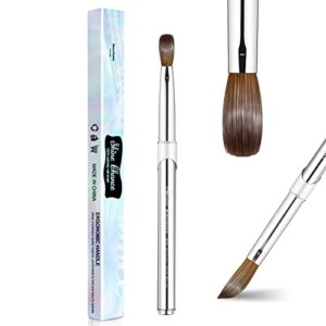 Pure Kolinsky Hair Acrylic Nail Art Brush Size 8 Oval for Flawless Application