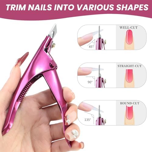 Rose Professional Acrylic Nail Clippers with Magnetic Sizer for Precise Length Control - Image 4