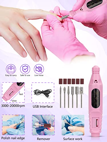 Acrylic Nail Kit for Beginners with Everything, 42Colors Glitter Acrylic Powder Monomer Liquid Nail Kit Set Professional Acrylic with Everything, Drill UV Light Practice Finger Nail Bag Organizer Case - Image 4