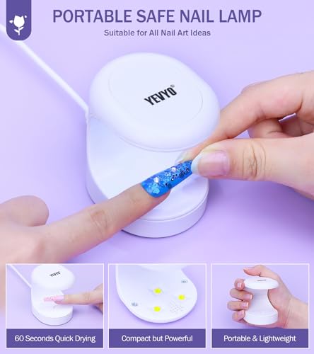 Acrylic Nail Kit, Nail Kit for Beginners and Professional with Everything, Nail Starter Kit with Acrylic Powder Liquid Monomer, Nail Glitter and Tools (Acrylic Nail Kit with UV Light) - Image 6