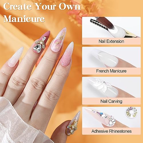 Acrylic Nail Kit with Drill - 24 Colors of Glitter Acrylic Powder And Liquid Monomer Set for Beginners Nails Set - Nail Kit Set Professional Acrylic with Everything for Nail Extension - Image 7