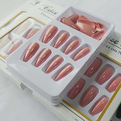 AddFavor 6 Boxes Almond Press on Nails Set, Medium Length Press on Nails Solid Color Glossy Acrylic False Fake Nails with Adhesive Tabs for Women and Girls - Image 7