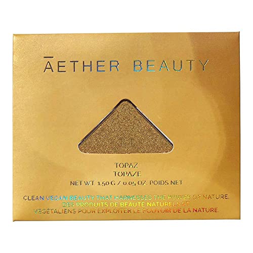 Aether Beauty ĀTHR - Natural Single Eyeshadow: Topaz | Clean, Non-Toxic Beauty, Bronze