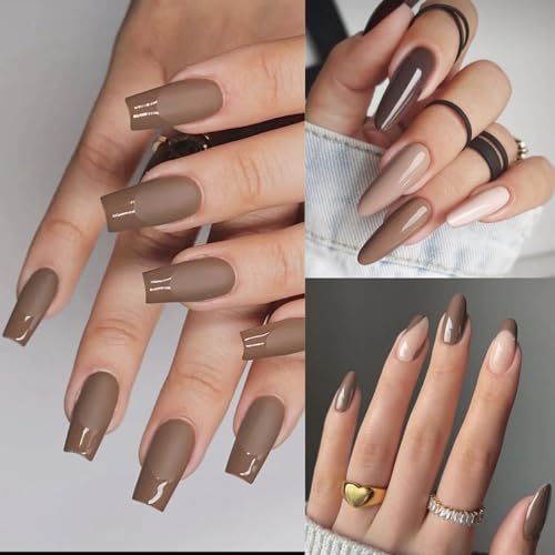 AILLSA Caramel Brown Gel Nail Polish Coffee Dark Nude Gel Polish Fall Winter Color Gel Nail Polish Natural Sepia Long Lasting Soak Off U V Gel Nail Salon DIY Holiday Gifts for Women 0.51 Fl Oz/GF06 - Image 3