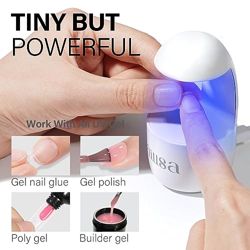 AILLSA Extra Short Coffin Gel Nail Kit 240pcs Full Nail Tips with 2 In 1 Nail Glue Base Top Coat Nail Dehyrator U v Led Lamp, Gel Extension Nail Kit for Beginners Home Salon - Image 2