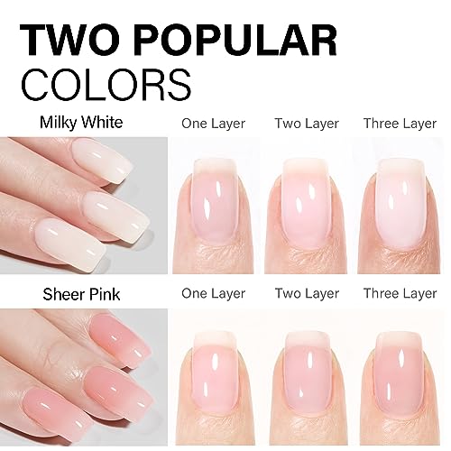 AILLSA Extra Short Coffin Gel Nail Kit 240pcs Full Nail Tips with 2 In 1 Nail Glue Base Top Coat Nail Dehyrator U v Led Lamp, Gel Extension Nail Kit for Beginners Home Salon - Image 6