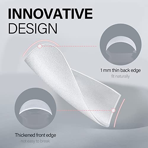 AILLSA Short Coffin Nail Tips, 5-Sized XS Full Cover Soft Gel Nail Tips No More Waste, Full Matte Pre-filed Acrylic Clear False Gelly Nails Tips for DIY Press On Nail Extensions 100Pcs with Gift Box - Image 7