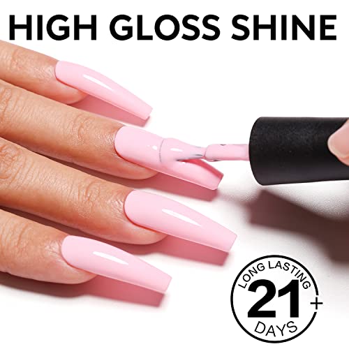 AIMEILI Hema Free Milky Pink Gel Nail Polish Soak Off Pink Nail Gel Polish Varnish Nail Art Color -485 10ml - Image 2