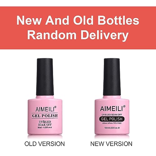 AIMEILI Soak Off Gel Nail Polish Gifts for Mother's Day, Pastel Pink Nude Color Natural Skin Tone Nail Gel Color Set Of 6pcs X 10ml - Kit Set 22 - Image 7