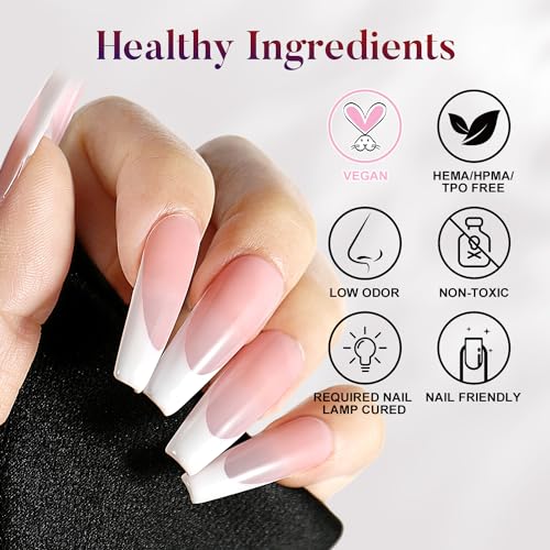 AIMEILI Soak Off Gel Nail Polish Gifts for Mother's Day, Pastel Pink Nude Color Natural Skin Tone Nail Gel Color Set Of 6pcs X 10ml - Kit Set 22 - Image 5