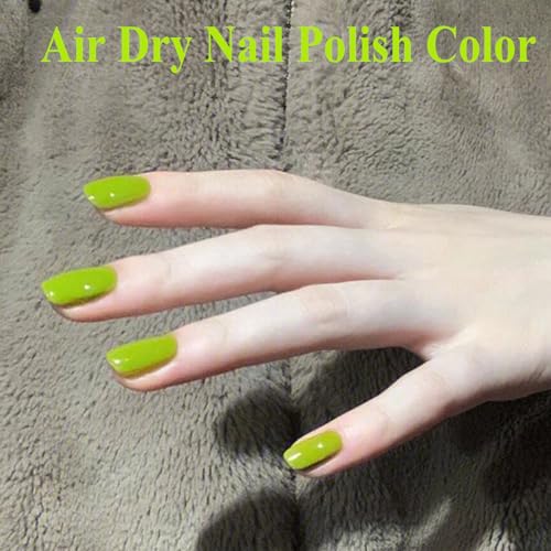 Air Dry Light Green Gel Nail Polish, Chip Resistant Bright Green Summer Gel Polish, Lime Green Nail Polish for Women, Pastel Green Nail Gel Color for Nail Art Manicure & at Home DIY, 10ML - Image 3