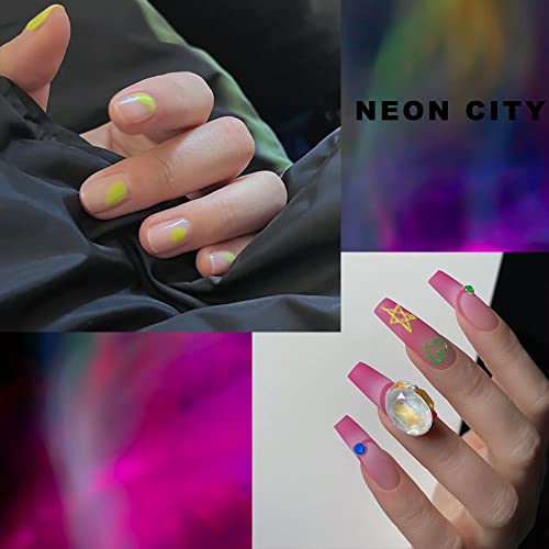 Airbrush Neon Gel Nail Polish Set 6 Vibrant Colors 15ml Capacity Long Lasting - Image 5