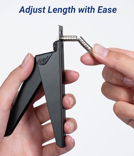 AIRSEE Black Acrylic Nail Clippers with 15 Magnets and Length Measurement Tool - Image 4
