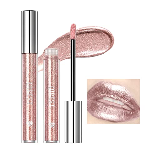 AKARY Diamond Liquid Lip Stain, Glitter Shimmer Lip Glaze Eyeshadow, High Pigment Color, Longwear, Non-Drying, Professional Makeup Lipstick & Eyeshadow, Ideal Makeup Gift Make Lips and Eyes Sparkle