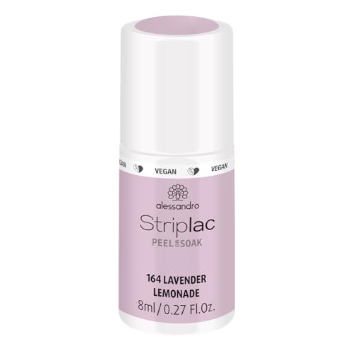 alessandro Striplac Peel or Soak Nail Polish - Long Lasting Wear - Quick Drying Time - Offers a Variety of Colors - Delivers Professional Results - Vegan - Cruelty Free - Lavender Lemonade - 0.27 oz