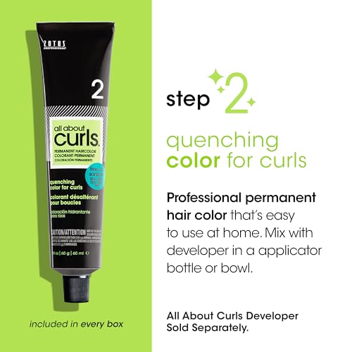 All About Curls 6WB Cinnamon Roll (Medium Blonde - Cool Undertone) Permanent Hair Color (Prep + Protect Serum & Hair Dye for Curly Hair) - 100% Grey Coverage, Nourished & Radiant Curls - Image 4