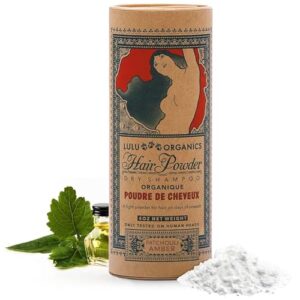 All Natural Dry Shampoo and Hair Powder- Paraben Free, Talc Free Powder, Ideal for Oily Hair and Every Hair Color, Travel Size Dry Shampoo, Patchouli and Amber, 4 oz