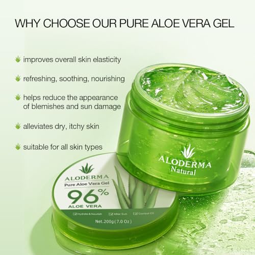 All Purpose Aloe Vera Gel Set - 6 Pieces - 300g Aloe Vera Gel, 300g Aloe Vera Gel + Tea Tree Oil, 200g Aloe Vera Gel, 2pcs x 114g Aloe Vera Gel & 45g Aloe Vera Gel - Image 5