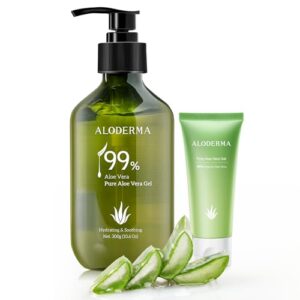 All Purpose Aloe Vera Gels Set - 3 Pack - 300g Aloe Vera Gel & 45g Aloe Vera Gel Travel Size x 2pcs