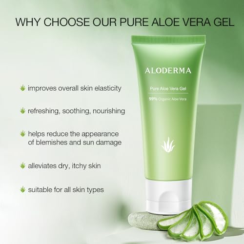 Aloderma Essential Aloe Soothing & Repairing Skin Care Set - 5 Pieces - Gel, Cleanser, Toner, Cream x2pcs - Image 5