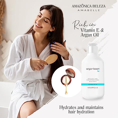 AMAZONICA BELEZA Argan Boom Shampoo and Conditioner for Moisturizing and Nourishing | Hydrate & Repair Dry Hair | Hidrata y Repara |10 Oz - Image 4