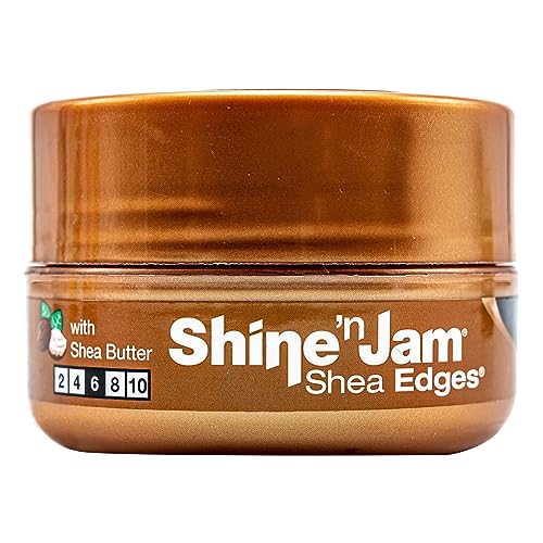 AmPro Shine-n-Jam Shea Edges Gel for Women 2.25 oz Hair Styling