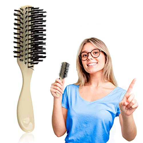 AMZ Medical Supply Ivory Hair Brush for Men and Women 7.25". Pack of 12 Plastic Vented Hair Brushes for All Hair Types. Mens Hair Brush with Plastic Bristles, Mens Brush. Massage Hair Brush for Women