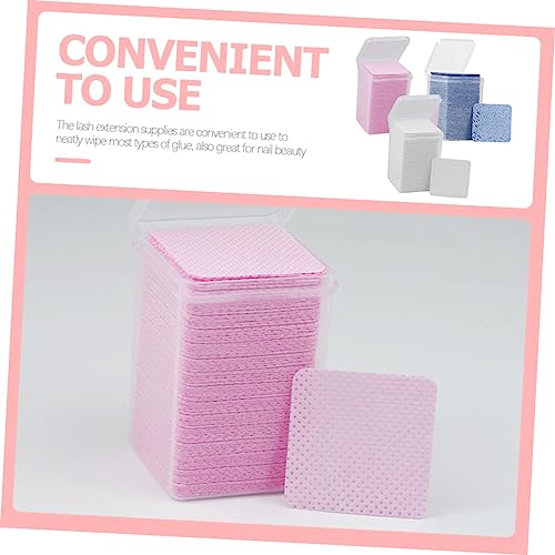 Angoily 3 Eyelash Glue Cleaning Professional Nail Glue Nail Cleaner Eye Lash Extension Cleaner Manicure Remover Wipe Glue for Nail Charms Cleaning Wipe Pad Cotton Wipes Major - Image 9