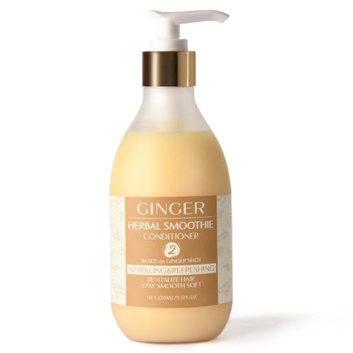 Anti-dandruff Ginger Shampoo for Clarifying Strengthen Moisturize, Smoothie Conditioner for Damaged Hair, Relieve itch, for All Hair Types