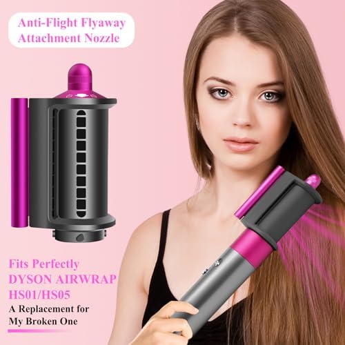 Anti-Flight Flyaway Attachment Nozzle for Dyson Airwrap, Smoothing Dryer Accessories for Dyson Air wrap HS05, Rose - Image 2